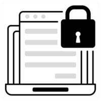 Online Privacy and data security icon concept vector