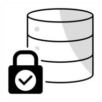Data Security and cybersecurity icon concept vector
