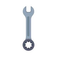 Wrench spanner fixing repairing tool construction working building icon vector
