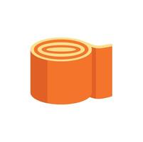Orange elastic bandage for protecting injured body part vector