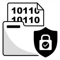 Data Encryption and technical icon concept vector
