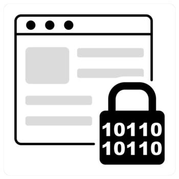 Password Encryption and code icon concept vector