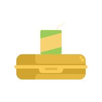 Lunchbox with soda can for school or office lunch break vector