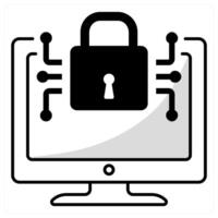 Cyber Security and data security icon concept vector
