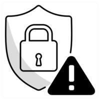 Security Warning and security icon concept vector