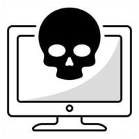 Cyber Attack and cyber icon concept vector