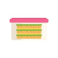 This lunch box is perfect for carrying your lunch to work or school vector