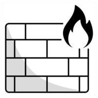 Firewall and safety icon concept vector