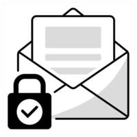 Mail Protection and mail icon concept vector