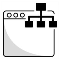 Sitemap and web icon concept vector