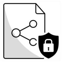 File Sharing Security and privacy icon concept vector