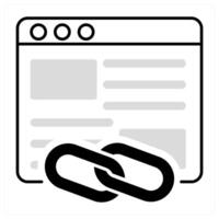 Backlink and link icon concept vector