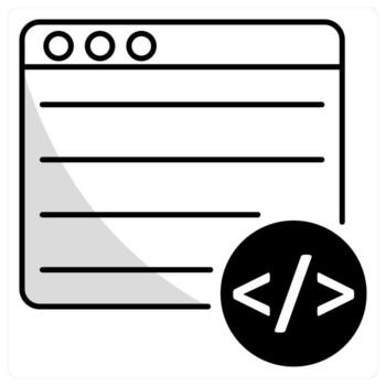 Coding and code icon concept vector