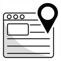 Website Map and map icon concept vector