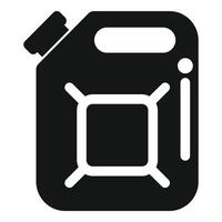 Black jerrycan for fuel transporting and storing flammable liquids vector