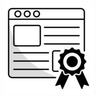Page Quality and clarity icon concept vector