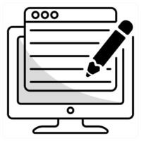 Content Writing and content icon concept vector