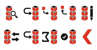A set of 10 mix icons as location, bar location, cook vector