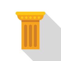 Golden column standing tall, symbol of strength and history vector