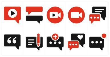 A set of 10 mix icons as global business, team, meeting vector