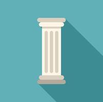 Antique column standing tall on turquoise background vector