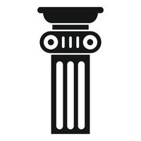 Fluted column with decorative element supporting abacus capital vector