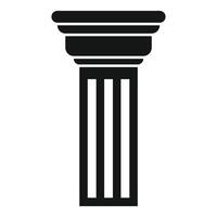 Fluted column with capital representing classical architecture vector