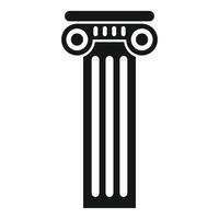 Fluted column icon representing classical architecture and history vector