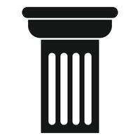 Fluted column with rounded top representing classical architecture vector