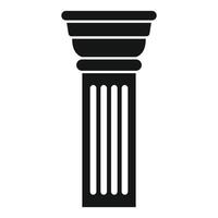 Fluted column with tuscan order capital representing classical architecture vector