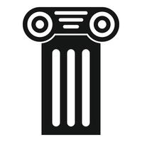 Column capital supporting structure representing classical architecture vector