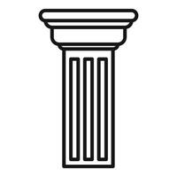 Fluted column representing classical architecture and historical structure vector
