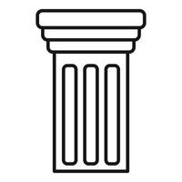 Architectural column representing classical order and historical structure supporting building vector