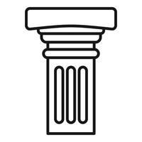 Architectural column representing classical style and historical structure supporting building vector