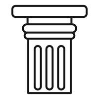 Architectural column symbolizing classical strength and elegance vector