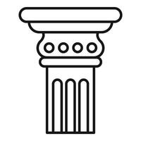 Antique column standing tall with ornate detailing representing classical architecture vector