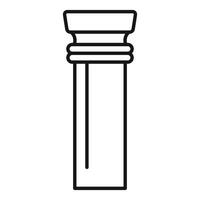 Simple column icon representing classical architecture and history vector