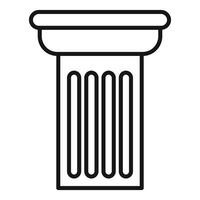 Fluted column icon representing classical architecture and history vector
