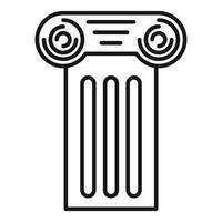Antique column icon representing history, architecture, and classical design vector