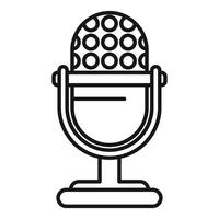 Studio microphone broadcasting recording audio device icon vector