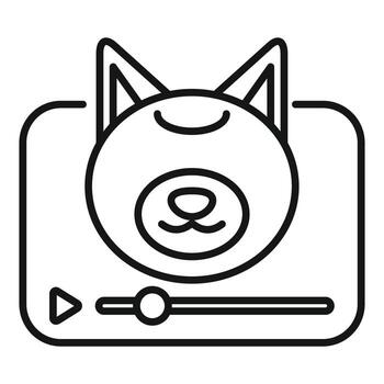 perro vídeo jugador interfaz demostración transmisión contenido vector