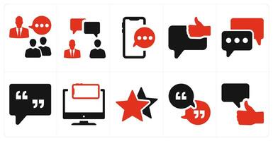 A set of 10 web marketing icons as communication, chat, mobile chat vector