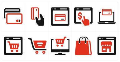 A set of 10 web marketing icons as card payment, credit card, payment gateway vector