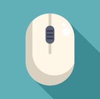 Wireless computer mouse pointing device on turquoise background vector