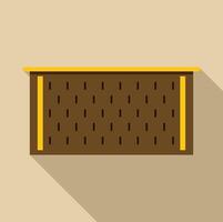 Modern perforated desk with yellow borders in flat design style vector