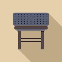 Waiting room bench providing comfortable seating in public area vector