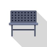 Metal bench with holes providing comfort and style in public spaces vector