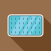 Sticker of a swimming pool on a brown background vector