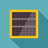 Server rack unit hosting multiple servers in data center vector