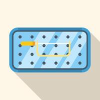 Jeweler's saw frame resting on a perforated board vector